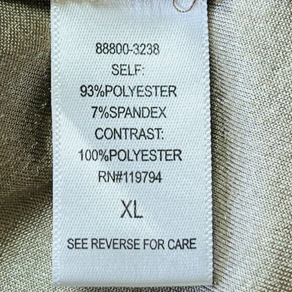 Oneworld Burnout Velvet Tunic Top Size XL Half Sleeve Tie Front - Picture 11 of 15